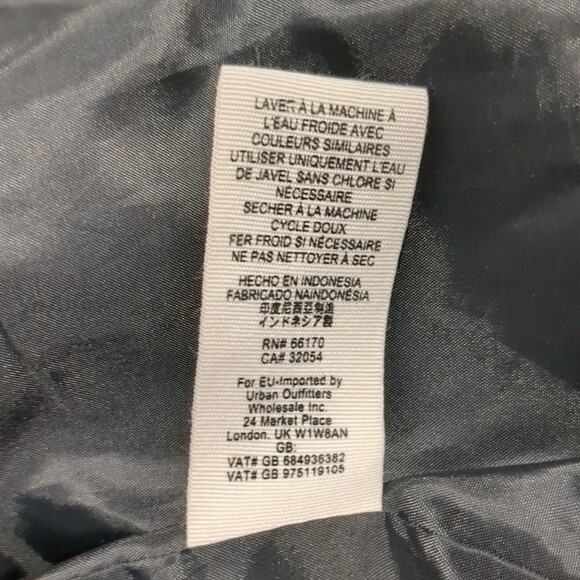 Free People Womens M Whimsigoth Bomber Jacket Midnight Black Streetwear Grunge - Picture 10 of 15